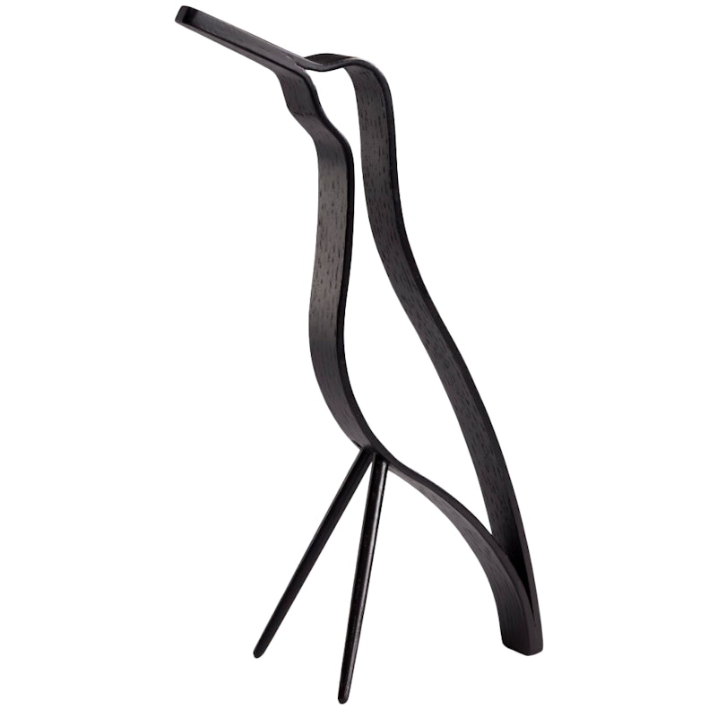 Woody Bird Dekoration Hoch 25 cm, Schwarz Gebeizte Eiche