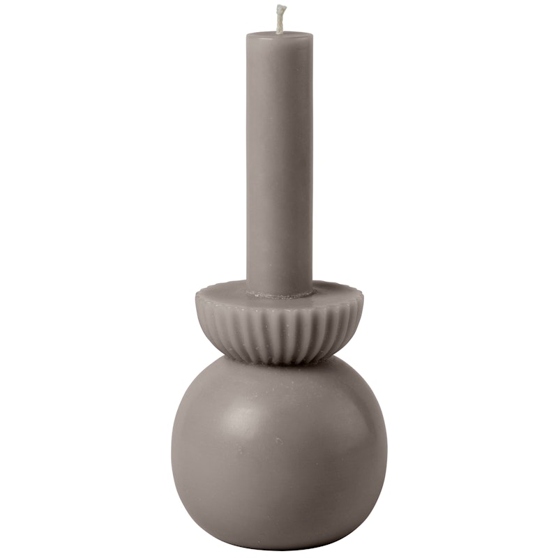 Candleholder Kerze M, Dark Taupe