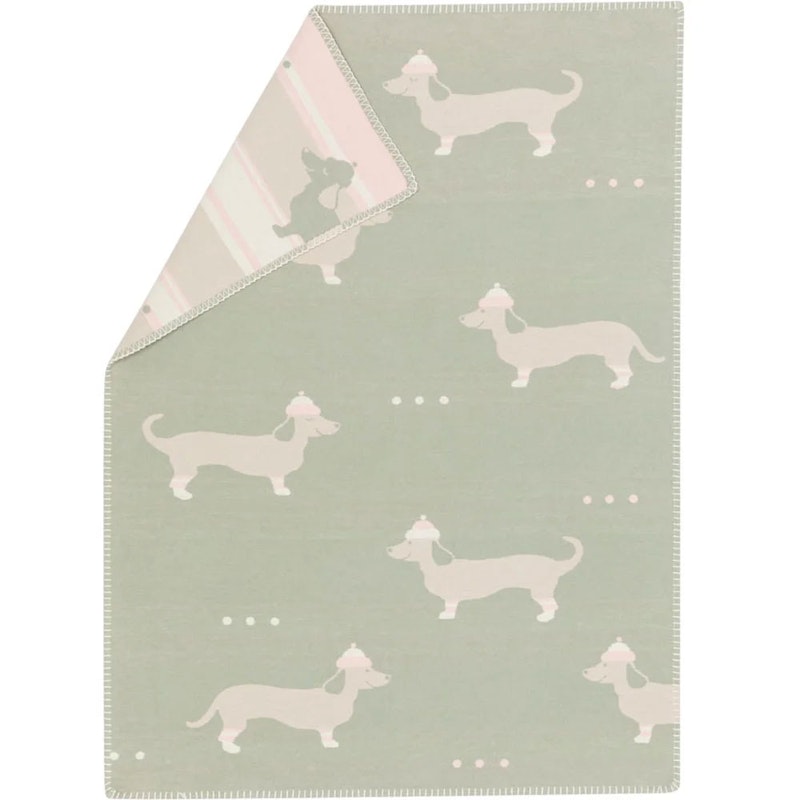 Lena Babydecke 75x100 cm Dachshund, Light Green