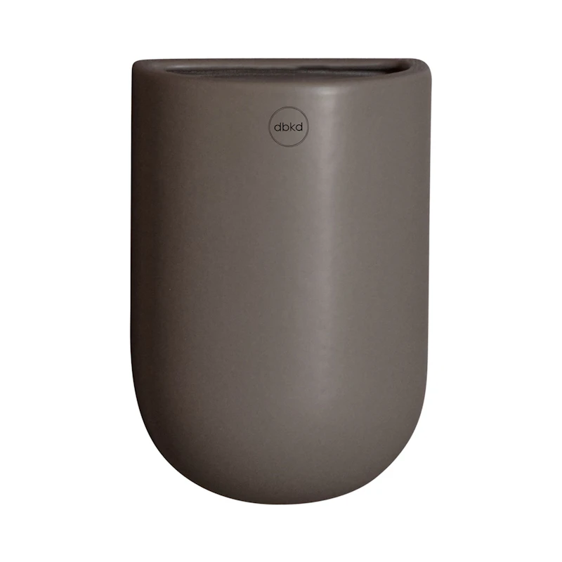 Cut Wall Pot Medium, White Wand-Blumentopf, M Dust