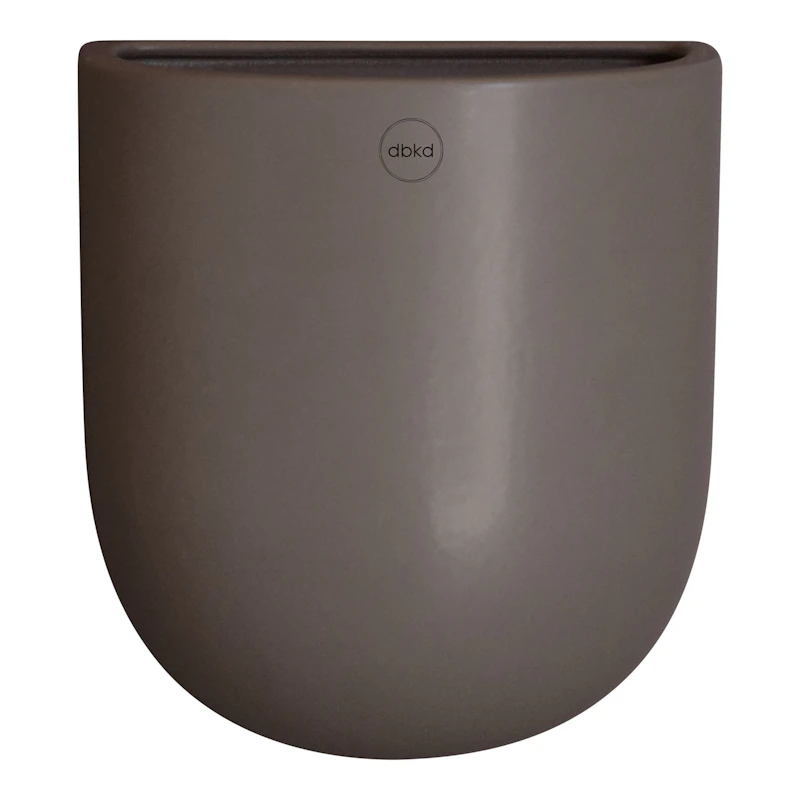 Cut Wall Pot Medium, White Wand-Blumentopf, M Dust