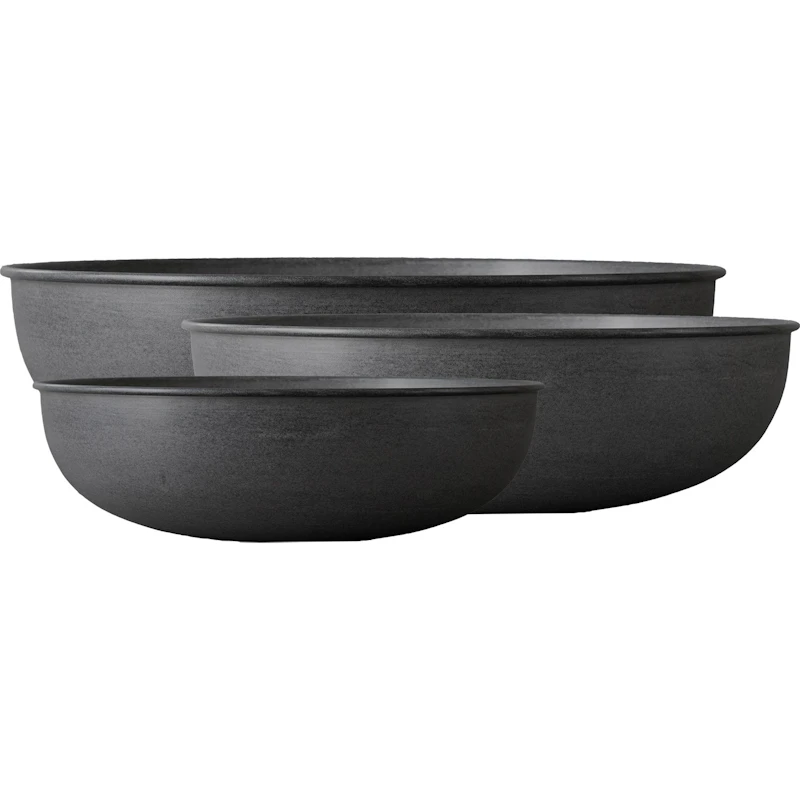 Out Topf / Schüssel 3-er Set, Schwarz