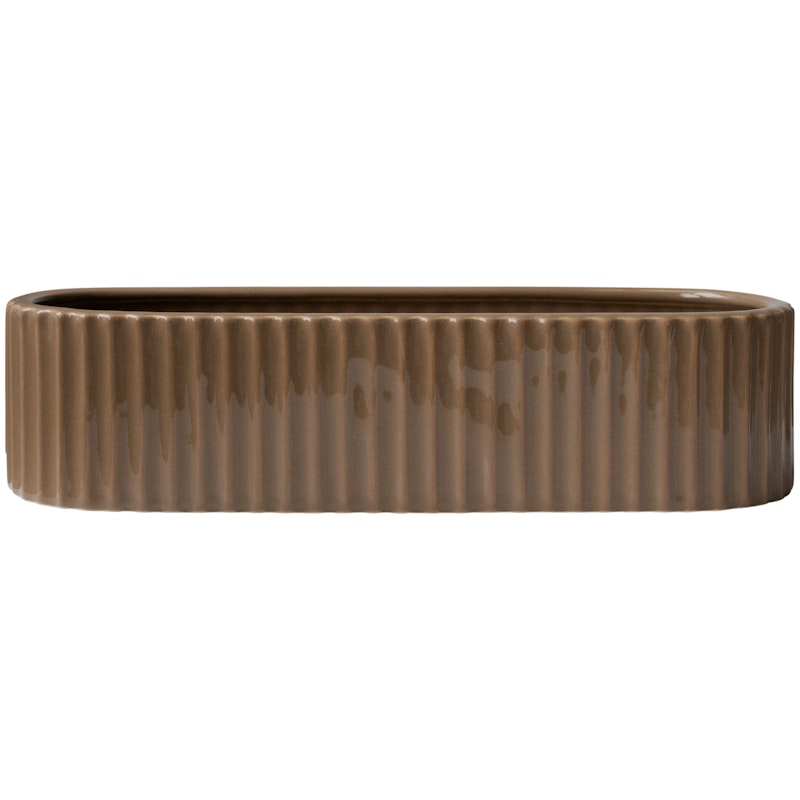 Stripe Adventskerzenhalter 30 cm, Nougat