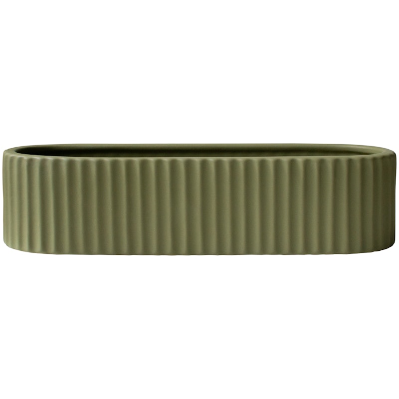 Stripe Adventskerzenhalter 30 cm, Grün