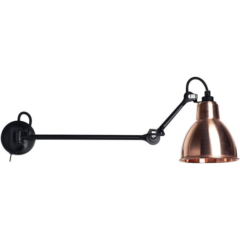 Lampe Gras N°204 L40 SW Wandleuchte, Rau Kupfer