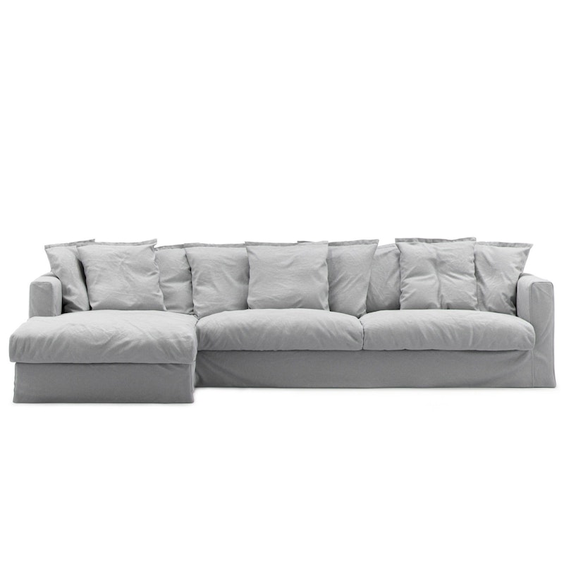 Bezug Für Le Grand Air 3-Sitzer-Sofa Baumwolle Divan Links, Hellgrau