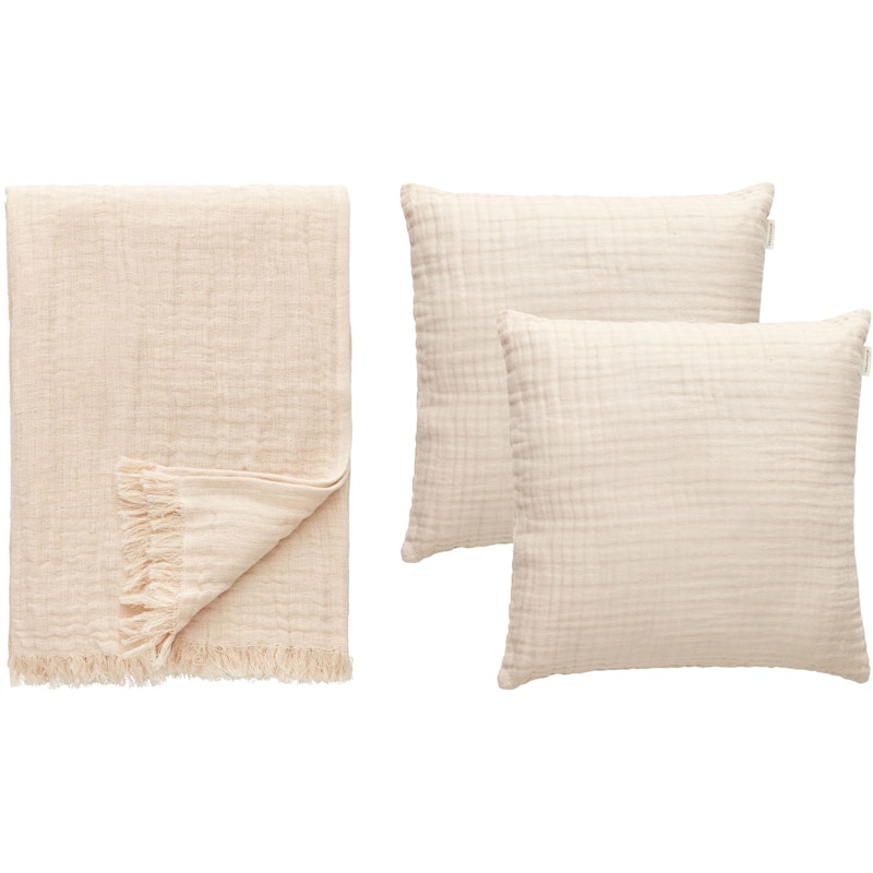 Crinkle Set 3-er Set, Beige