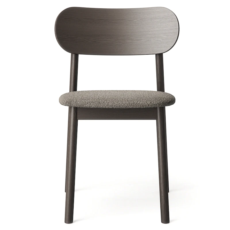 Elephant Stuhl, Dunkel Eiche / Braun Bouclé-Stoff