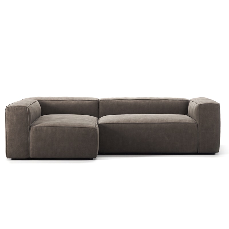 Grand 3-Sitzer-Sofa Liege Links, Mole Brown