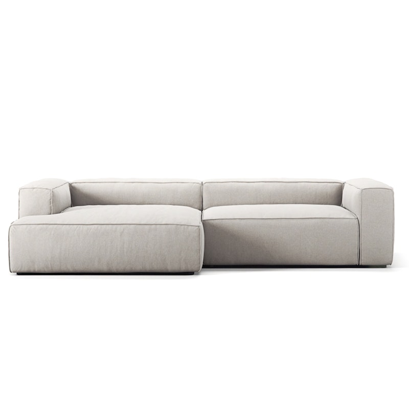 Grand 3-Sitzer-Sofa sonnenliege Links, Moon White