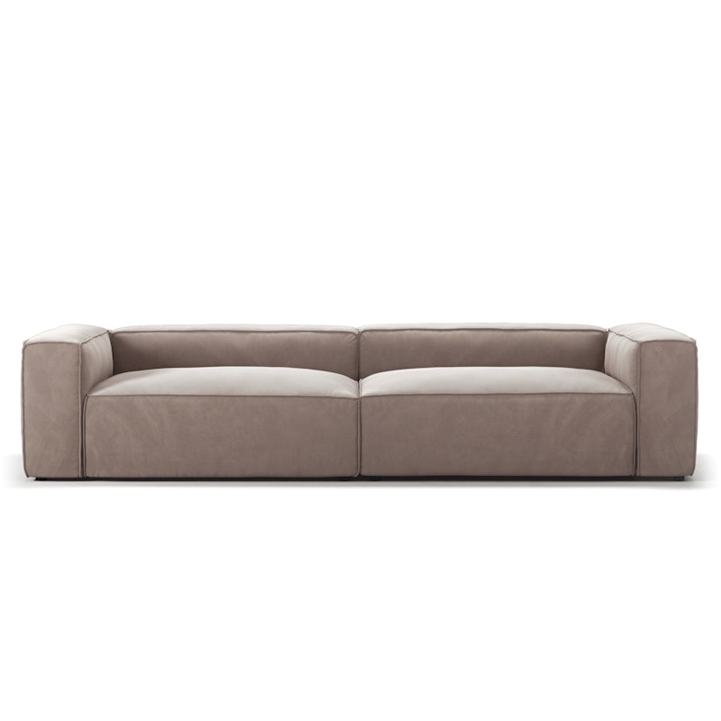 Grand 4-Sitzer-Sofa Samt, Dusk Beige