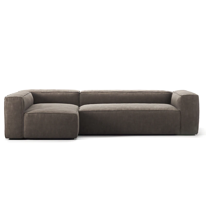 Grand 4-Sitzer-Sofa Liege Links, Mole Brown