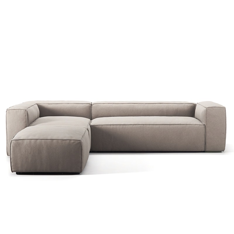 Grand 4-Sitzer-Sofa Liege Links offenes endstück, Sandshell Beige