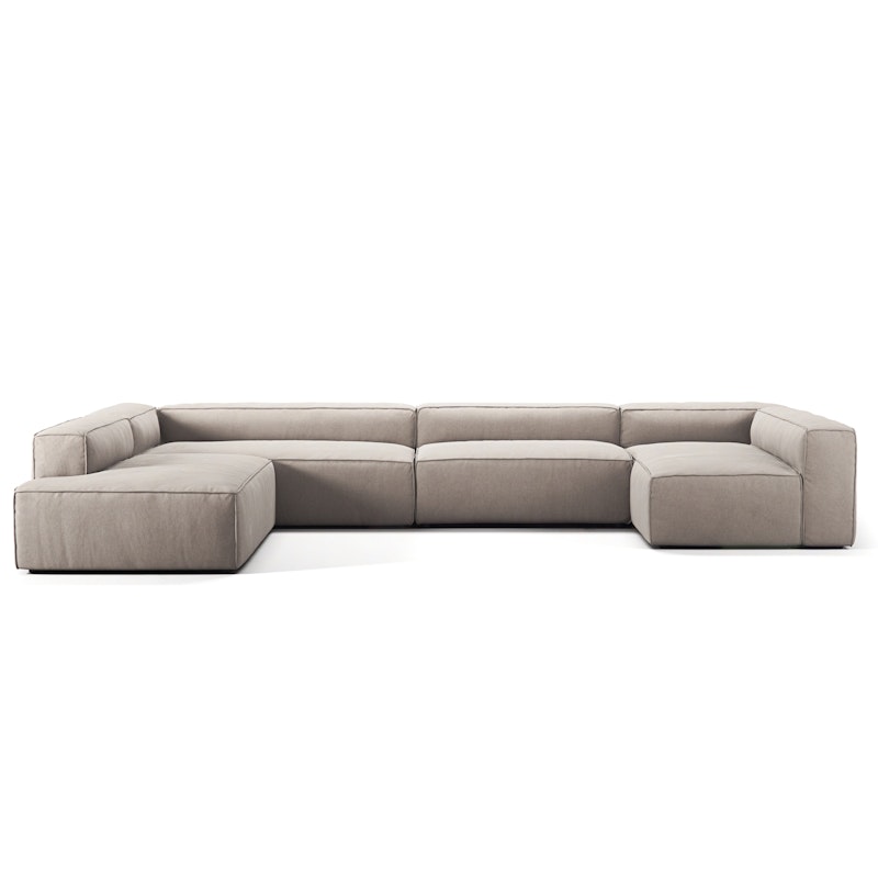 Grand 5-Sitzer-Sofa liege Links, Sandshell Beige