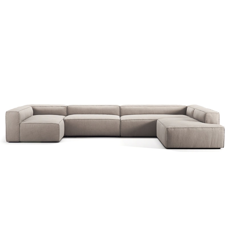 Grand 5-Sitzer-Sofa liege Rechts, Sandshell Beige