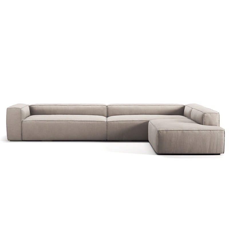 Grand Ecksofa 5-Sitzer offener abschluss Rechts, Sandshell Beige