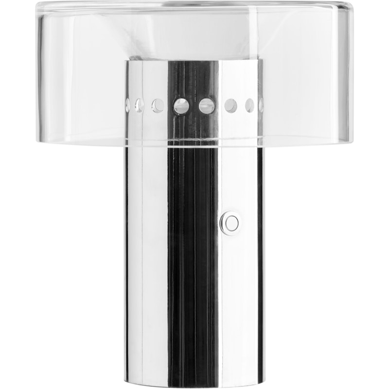 Halo Tischlampe Tragbar, Chrom / Transparent