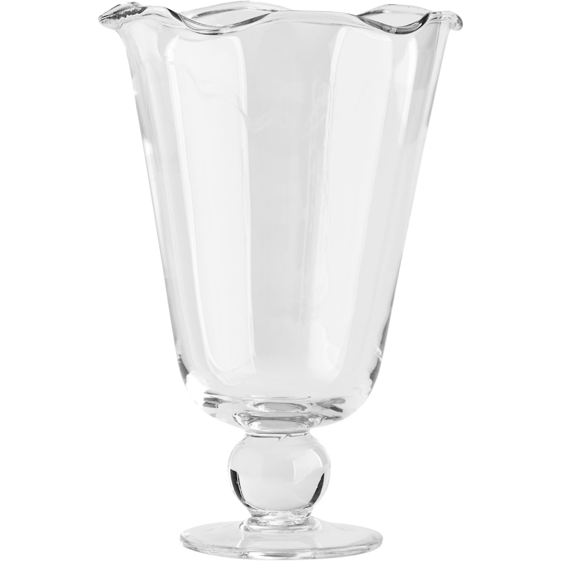 Karla Vase Wellig 26 cm, Transparent