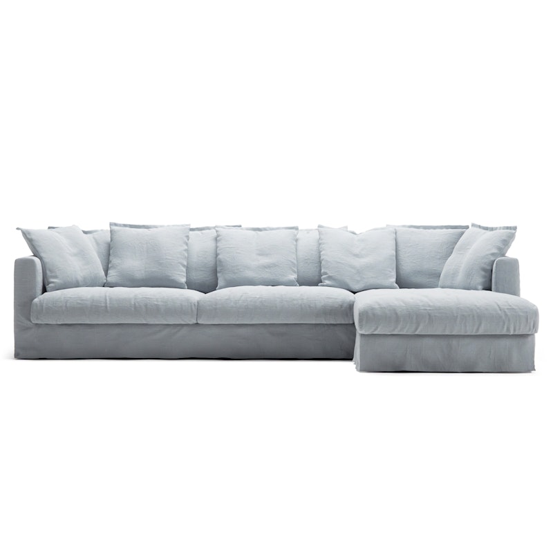 Le Grand Air 3-Sitzer-Sofa Leinen Liege Rechts, Nordic Sky