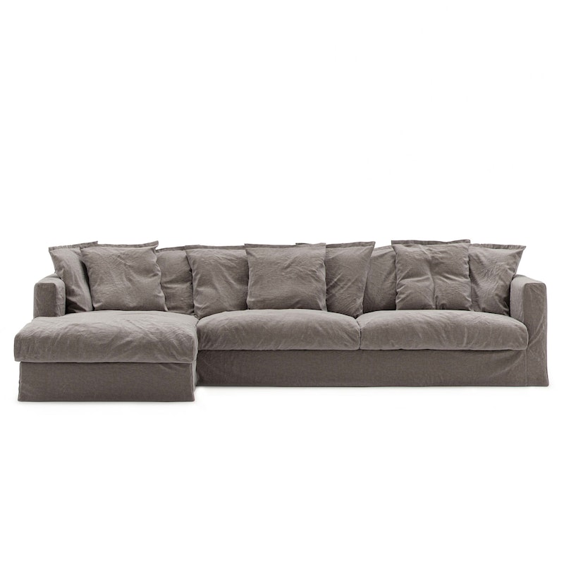 Bezug Für Le Grand Air 3-Sitzer-Sofa Leinen, Smokey Granite