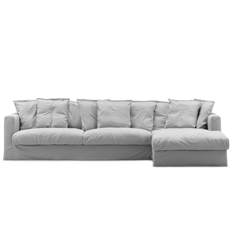 Bezug Für Le Grand Air 3-Sitzer-Sofa Baumwolle Divan Rechts, Hellgrau