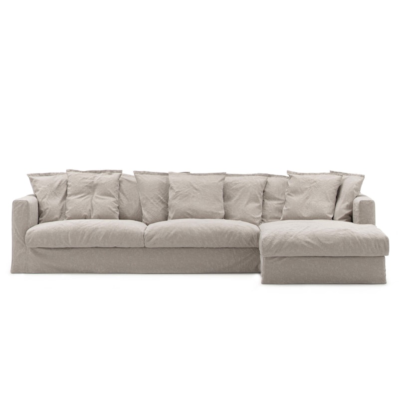 Bezug Für Le Grand Air 3-Sitzer-Sofa Leinen Liege Rechts, Future Grey