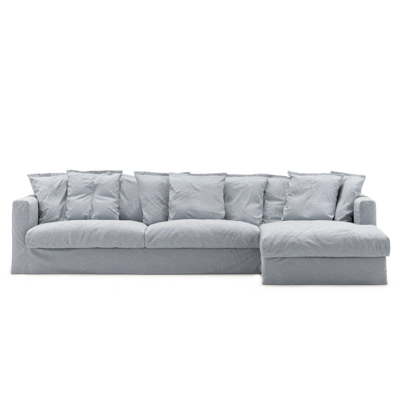 Bezug Für Le Grand Air 3-Sitzer-Sofa Leinen Liege Rechts, Nordic Sky