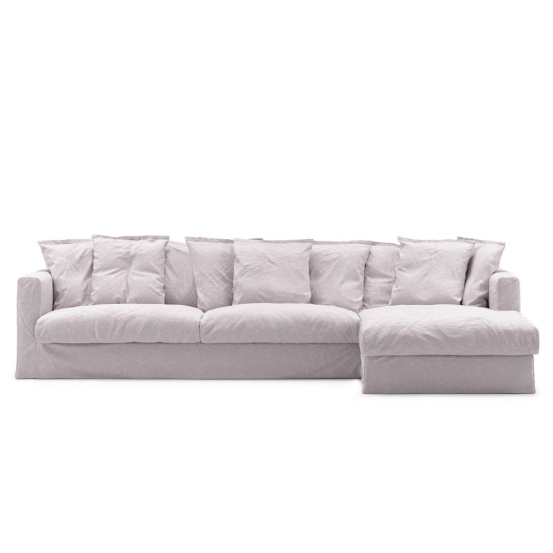 Bezug Für Le Grand Air 3-Sitzer-Sofa Leinen Liege Rechts, Misty Grey