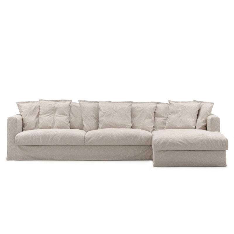 Bezug Für Le Grand Air 3-Sitzer-Sofa Leinen Liege Rechts, Natural Blonde