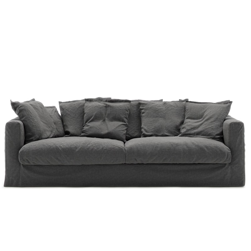 Bezug Für Le Grand Air 3-Sitzer-Sofa Leinen, Carbon Dust