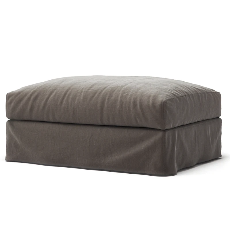 Le Grand Air Fußhocker Leinen, Smokey Granite