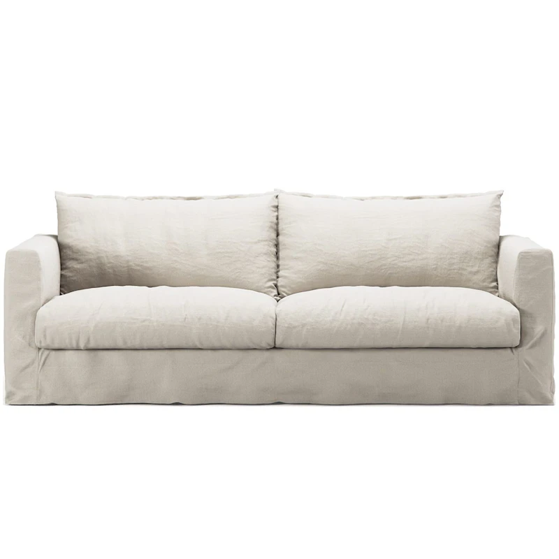 Le grand Air Nou 3-Sitzer-Sofa Leinen, Creamy White