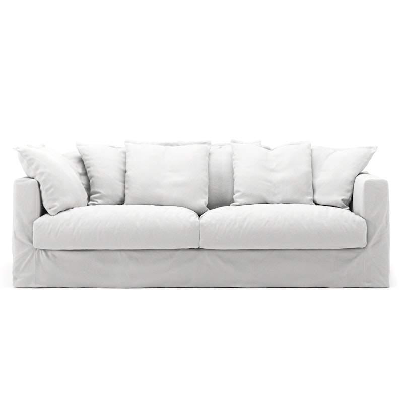 Le Grand Air 3-Sitzer-Sofa Baumwolle, Weiß