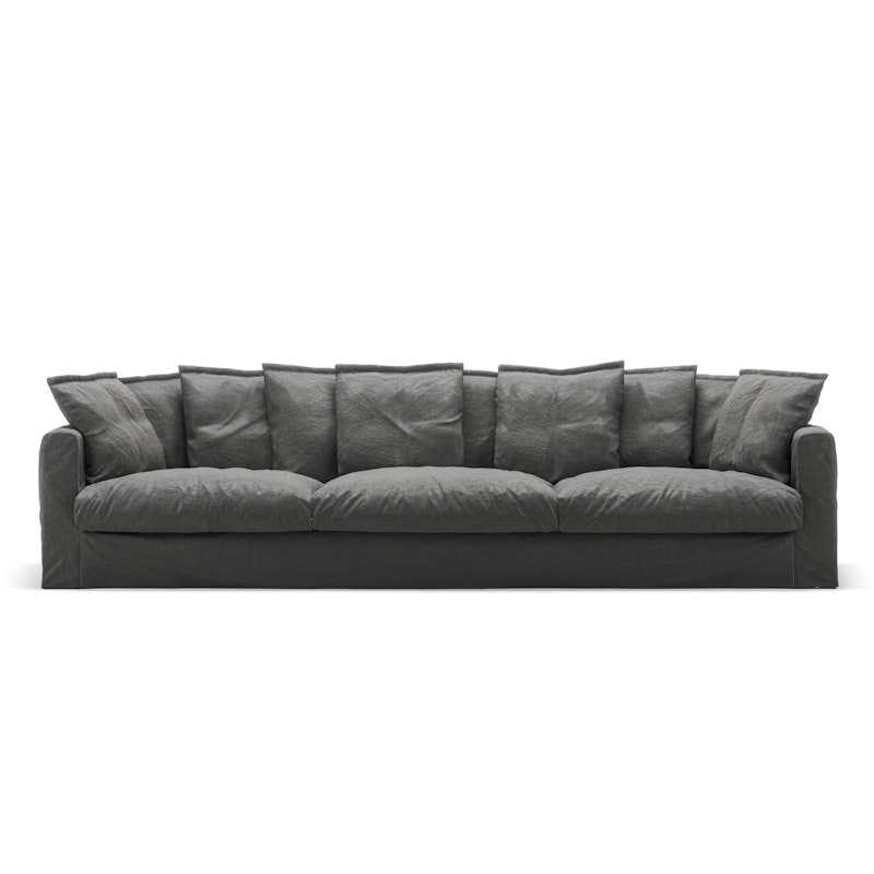 Bezug Für Le Grand Air 5-Sitzer-Sofa Leinen, Carbon Dust