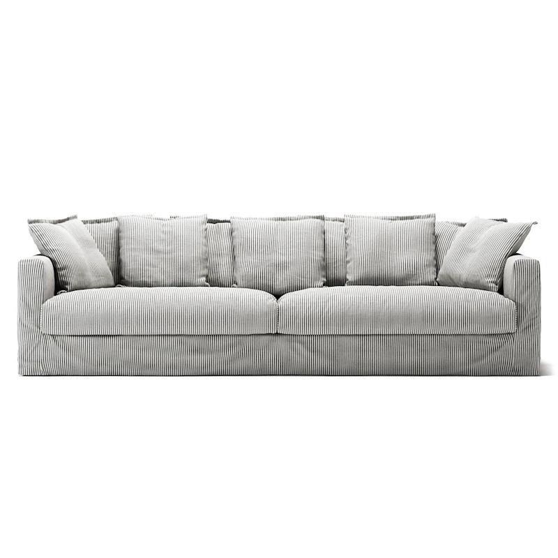 Le Grand Air 4-Sitzer-Sofa Leinen, Ash Stripe
