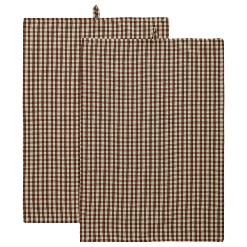 Oliva Geschirrtuch 50x70 cm 2-er Set, Braun