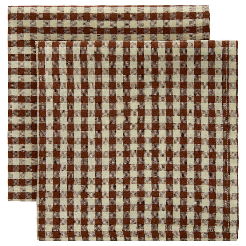 Oliva Serviette 45x45 cm 2-er Set, Braun