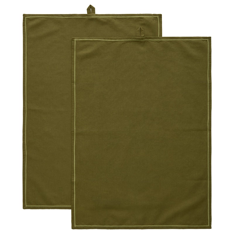 Sienna Geschirrtuch 50x70 cm 2-er Set, Olive