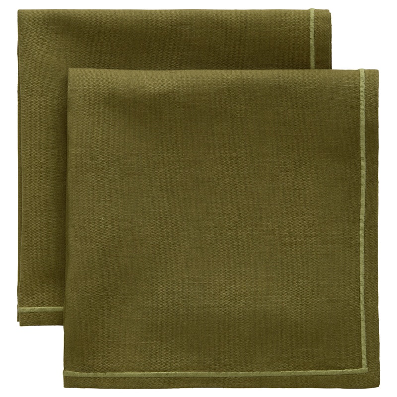 Sienna Serviette 45x45 cm 2-er Set, Olive