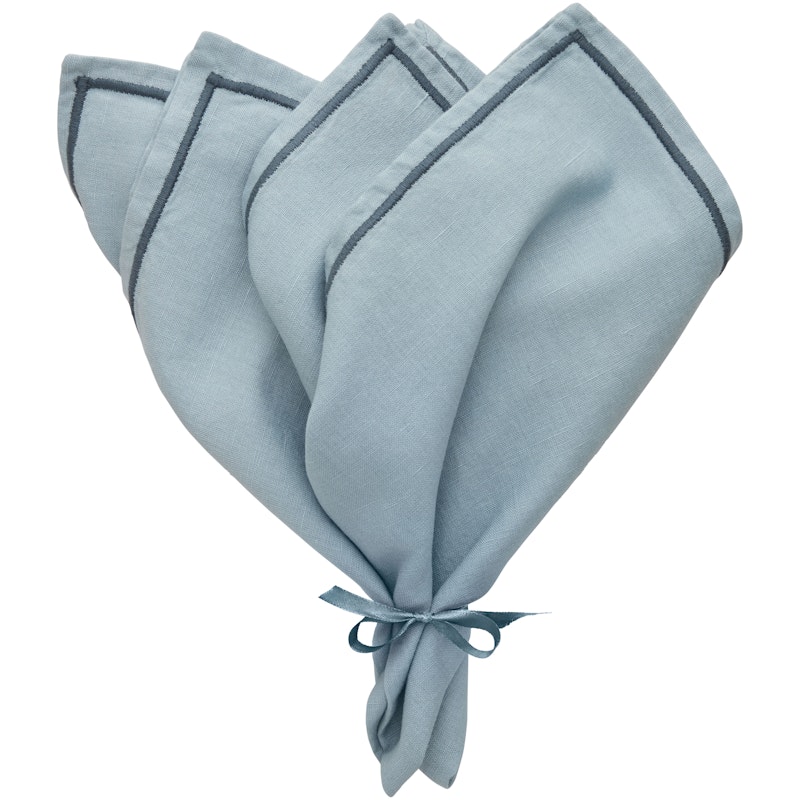 Sienna Serviette 45x45 cm 2-er Set, Dusty Blue