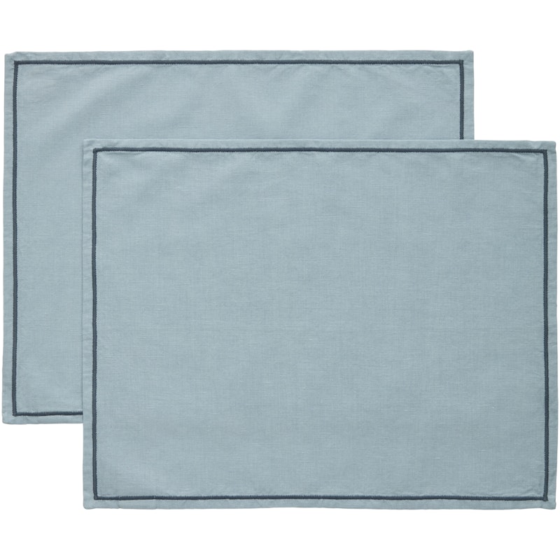 Sienna Tischset 2-er Set 35x45 cm, Dusty Blue