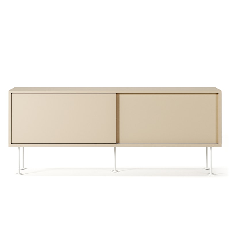 Vogue Medienbank Mit Beinen 136 cm, Sand / Weiß