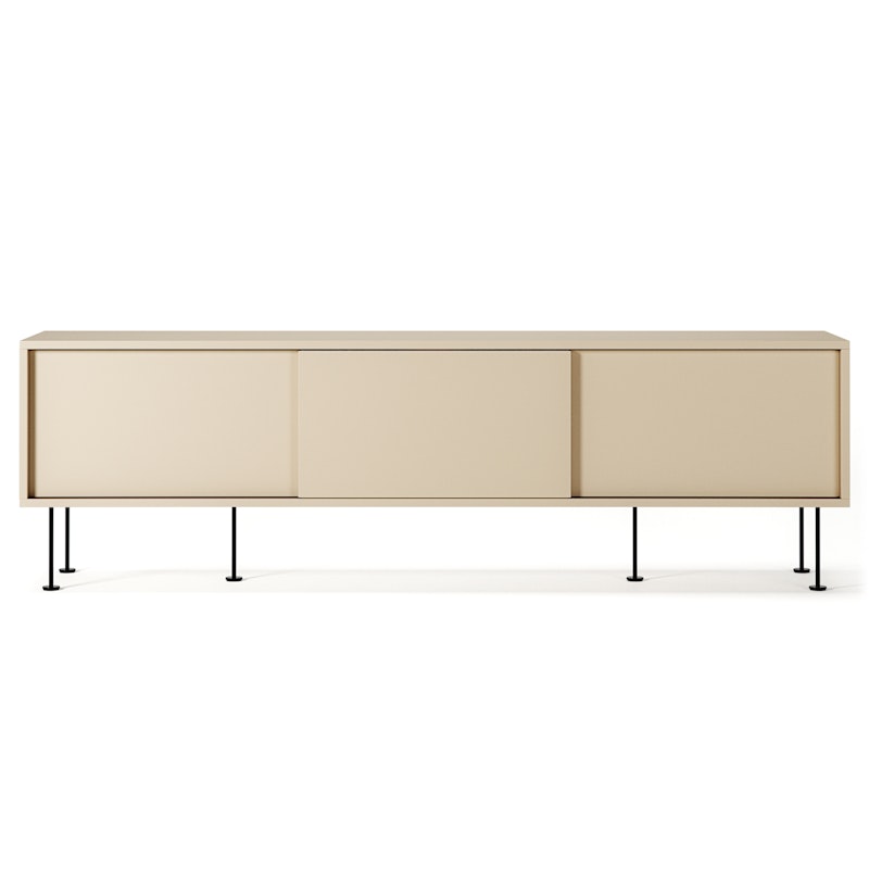 Vogue Medienbank Mit Beinen 180 cm, Sand / Schwarz