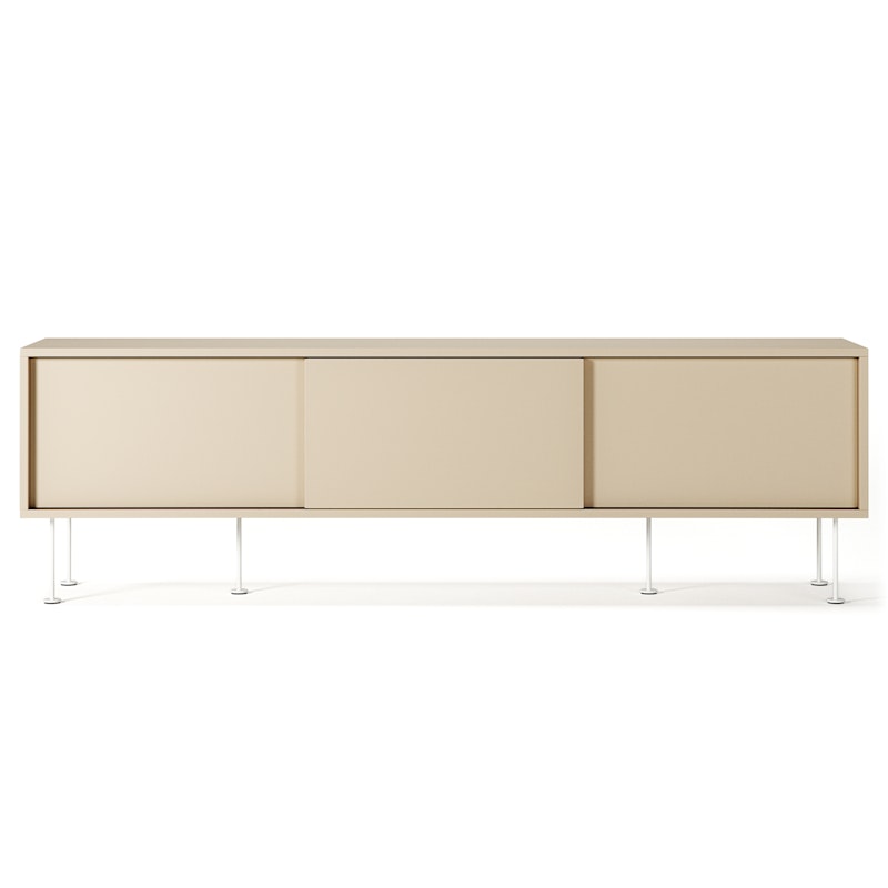 Vogue Medienbank Mit Beinen 180 cm, Sand / Weiß