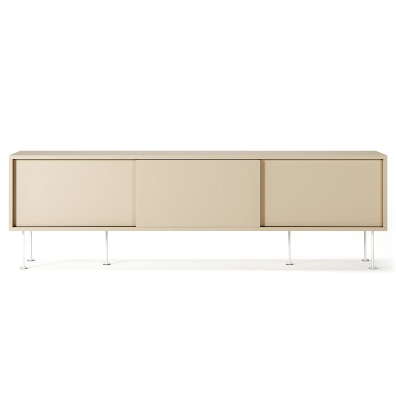 Vogue Medienbank Mit Beinen 180 cm, Sand / Weiß