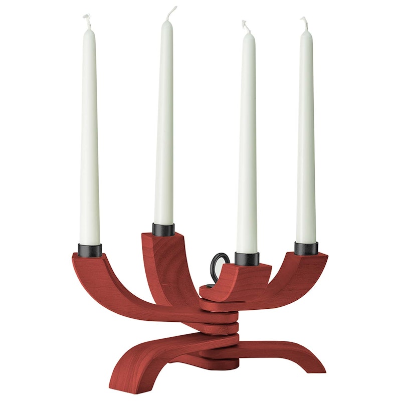 Nordic Light Kerzenhalter Mit 4 Armen, Rot