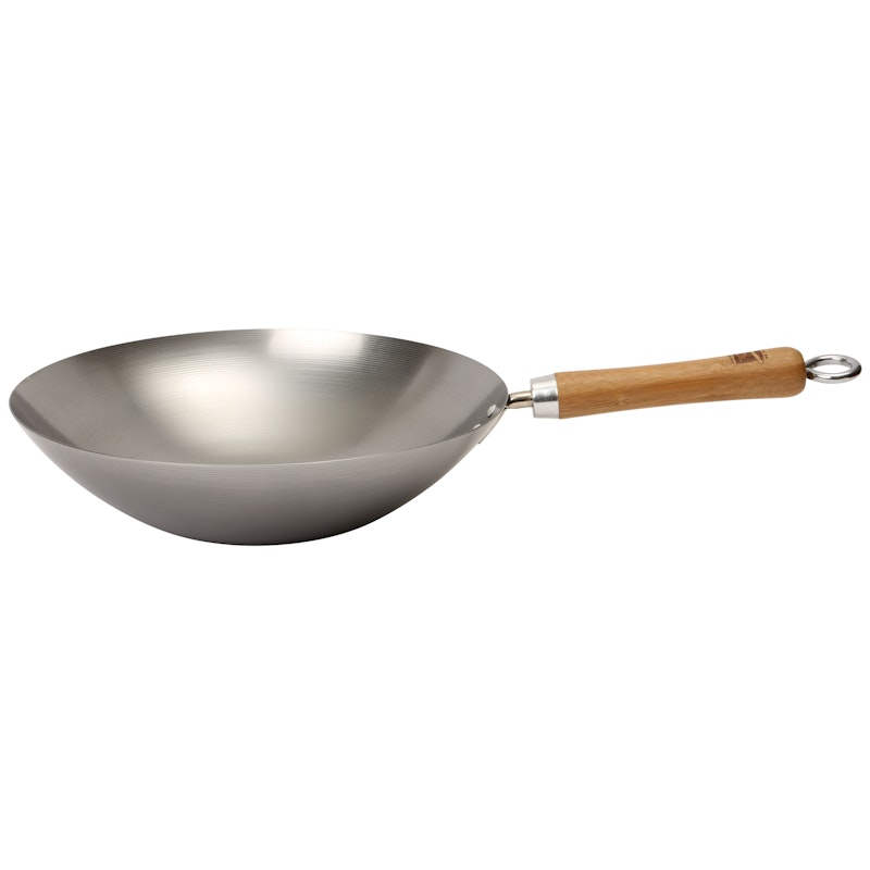 School of Wok Wok-Pfanne Karbonstahl Grau, 30 cm