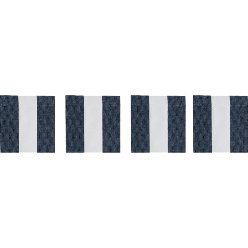 Wide Stripe Glasuntersetzer 10x10 cm 4-er Set, Marineblau