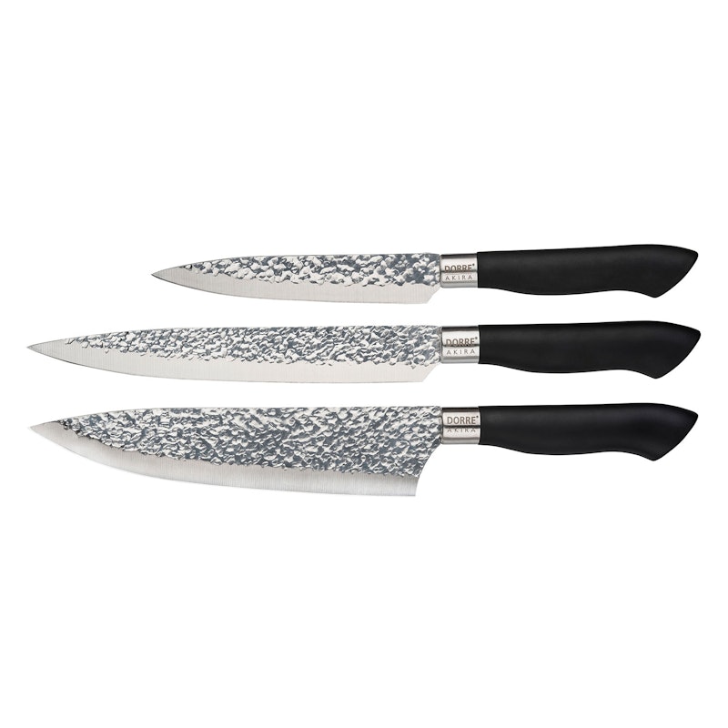 Akira Set Of  3 Knives, Black Messerset Schwarz