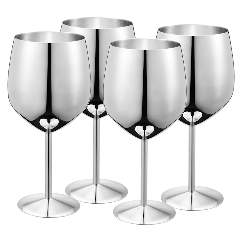 Violette Weingläser Edelstahl 4-er Set, 48 cl
